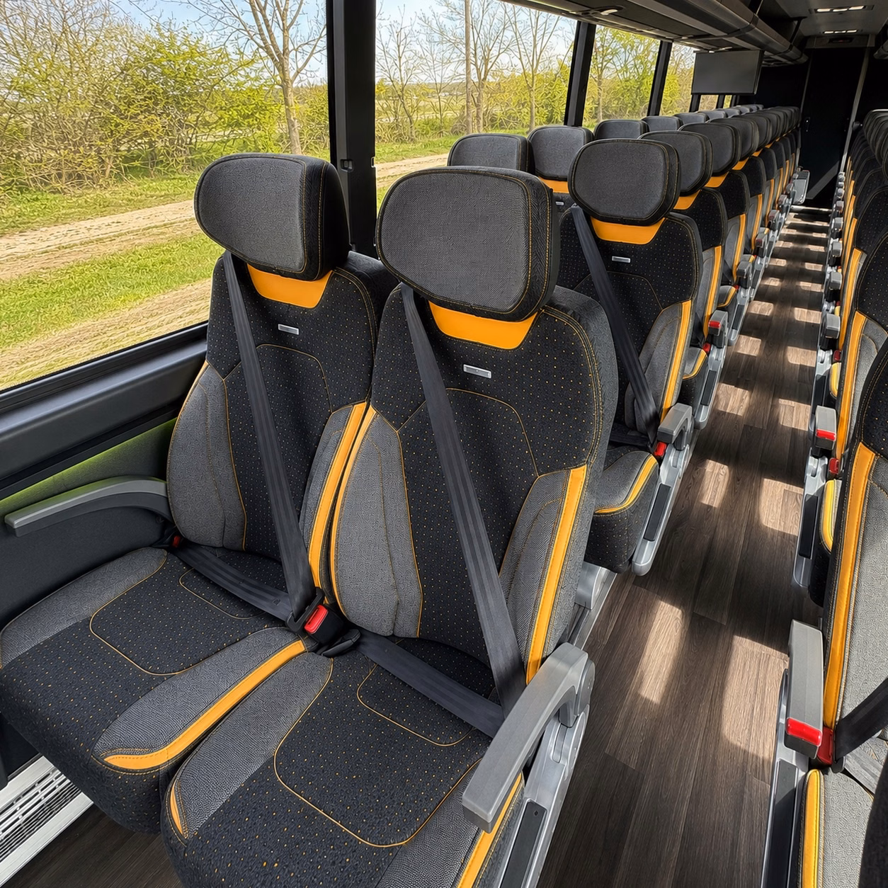 topeka charter bus interior